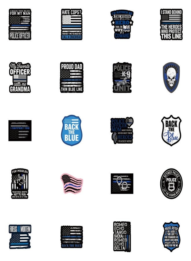 CPORER 120Pcs Thin Blue Line Stickers Police Support Sticker American Flag Thin Line Decal Waterproof Thin Line Flag Support Law Enforcement for Car Window,Laptop,Water Bottle, Skateboard, Party Favors - Image 5