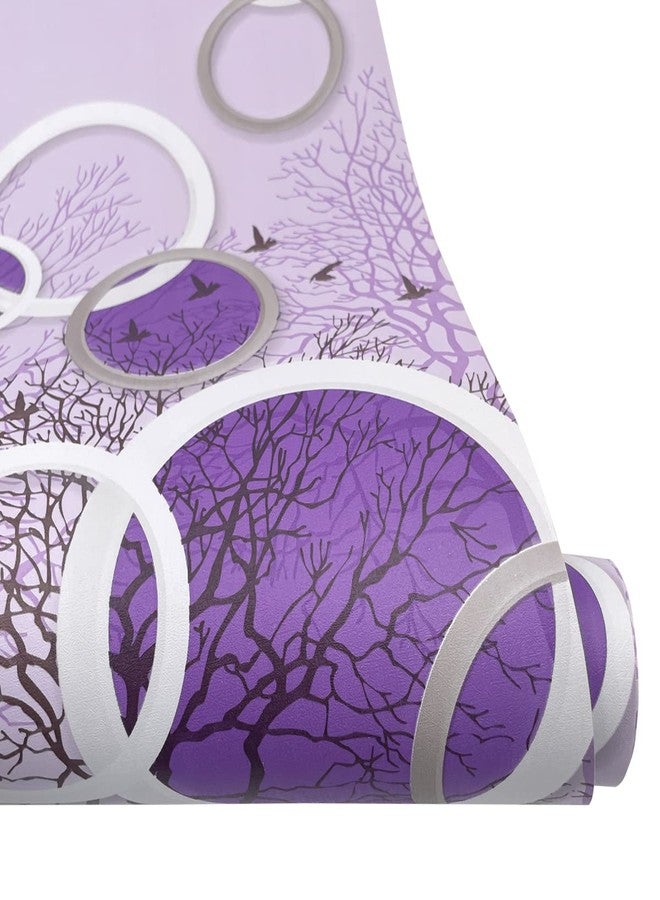 Yifasy Shelf Liner Purple Tree Rings Self-Adhesive Drawer Shelving Paper Line TV Stands Storage Cabinets 118x17.7 Inch - Image 3