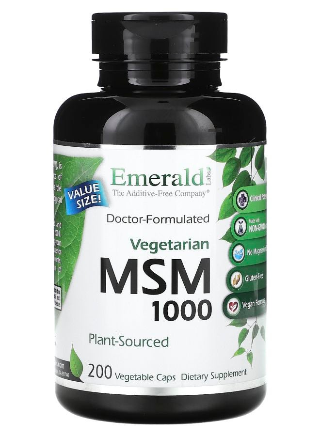 Emerald Laboratories MSM 1000 200 Vegetable Caps