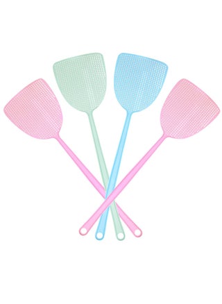 Fly Swatter 4 Pack, Plastic Fly Swatters Heavy Duty, Assorted Colors Strong Flexible Manual Fly Swatter with Long Handle, Insects, Bugs and Fly Killer (Random Selection of Colors) - pzsku/ZBB8B40A634D865EBC54BZ/45/_/1709300844/ef5acd56-74a4-4d68-8016-037dc80721e6