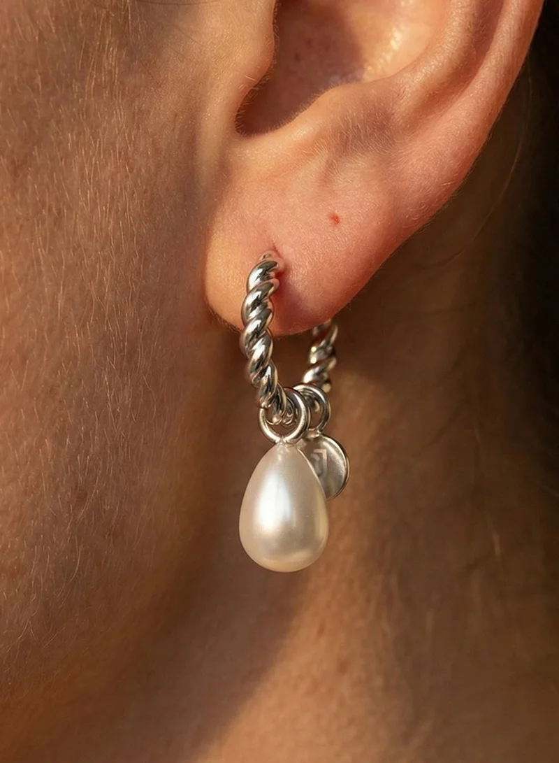 ليو جو ليوجو أقراط فضية جريئة