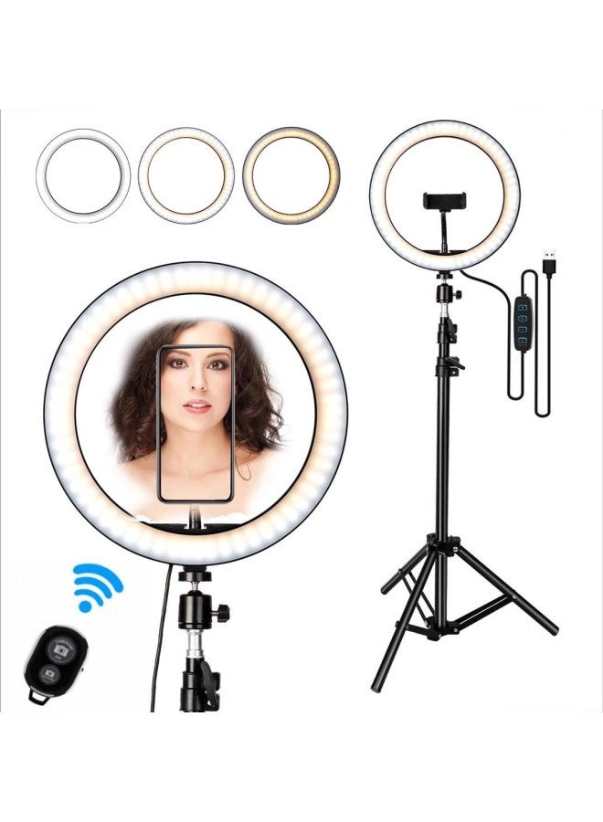 general E-commerce 14-inch Fill Light Beauty Light Makeup Ring Light 12-inch 30cm Fill Light Net Red Live Light Female-Color:30cm Ring Lamp + Gimbal + Hose Phone Clip +50cm Tripod  - Image 2
