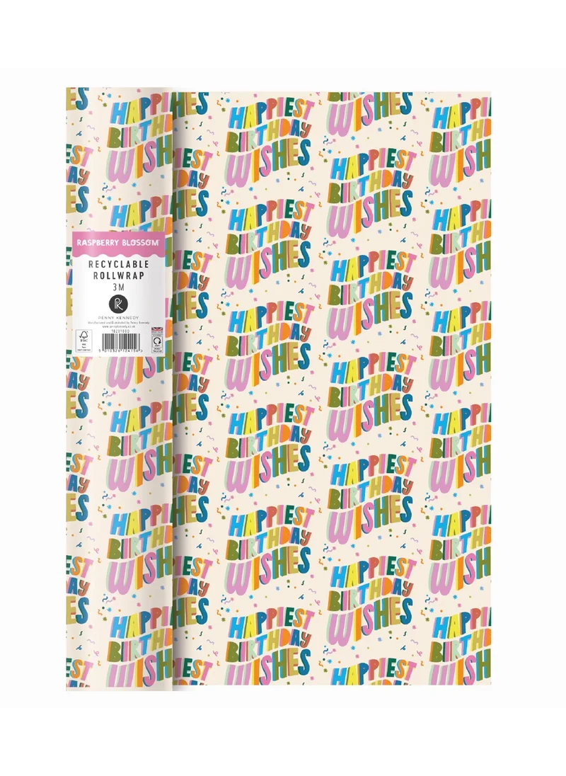 راسبيري بلوسوم Happy Birthday Roll Wrap