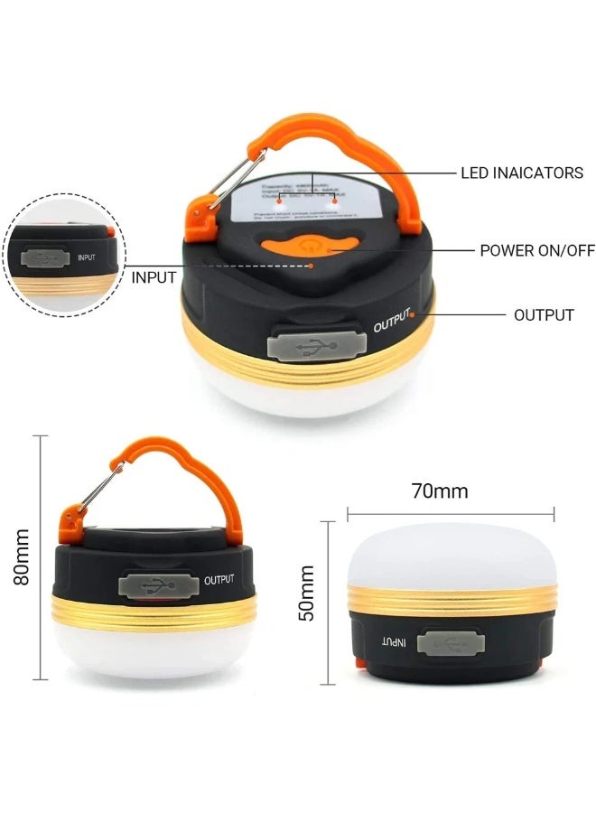 زيترا LED التخييم فانوس, قابل للشحن والمحمولة الخيمة ضوء, 300LM,3 أوضاع الضوء,1800mAh بنك الطاقة,مع قاعدة المغناطيس,مصباح فانوس كهربائي للتخييم / المشي لمسافات طويلة / الصيد / الإعصار / الطوارئ - Image 5