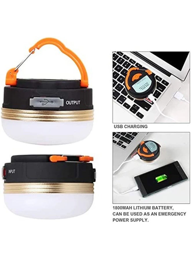 زيترا LED التخييم فانوس, قابل للشحن والمحمولة الخيمة ضوء, 300LM,3 أوضاع الضوء,1800mAh بنك الطاقة,مع قاعدة المغناطيس,مصباح فانوس كهربائي للتخييم / المشي لمسافات طويلة / الصيد / الإعصار / الطوارئ - Image 3