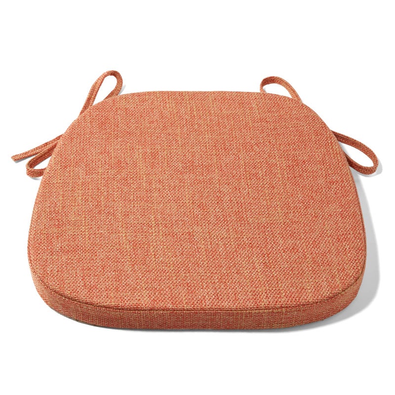 Tromlycs U Shaped Kitchen Chair Seat Cushion Pad for Dining Room Chairs with Ties 15x16 inches Rust Orange