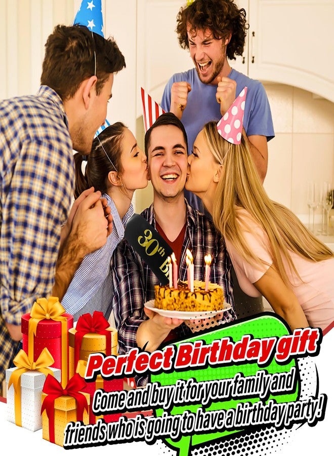 جريفوسيا وشاح عيد ميلاد ملكي من جريفوسيا، وشاح عيد ميلاد أسود من الساتان مزين برقائق ذهبية، وشاح عيد ميلاد ملكي للرجال، زينة عيد ميلاد الثلاثين له، هدايا حفلات عيد الميلاد (الثلاثين). - Image 3