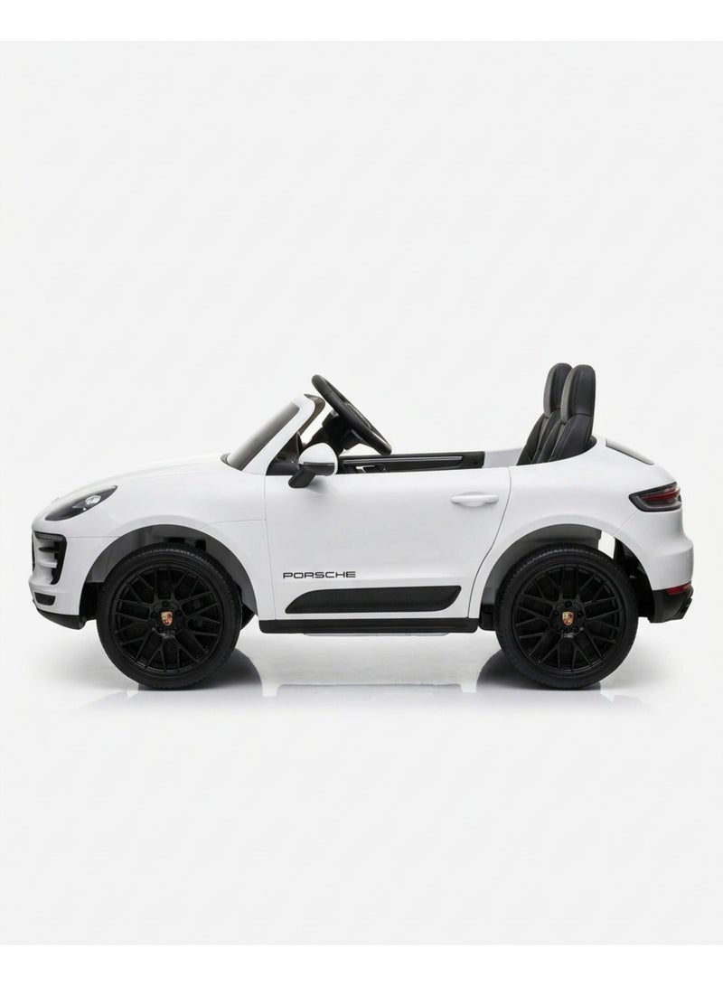 Porsche Macan Kids Officially Licensed Ride-On Car with 2.4G Remote Control, Bluetooth, LED Lights, and Premium Leather Seat LB-660EL (M2) - WHITE - Image 5