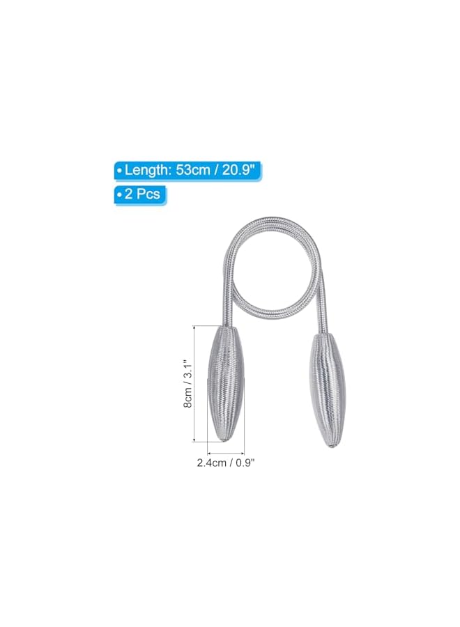 The Bros 2pcs Twist Curtain Tiebacks, Creative Window Drape Curtain Hold Back. Decorative Holdbacks (Grey, 20inch)  - Image 5