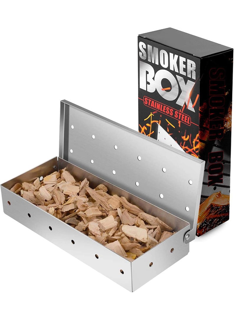 BBQ Barbecue smoke box, Large Capacity Thick Stainless Steel Meat Smoky Flavor Smoker Box for Charcoal & Gas Grill,add Delicious Smoked Flavor to Your Meat - pzsku/ZBB8BAD6D7A4D34DCBEACZ/45/_/1736063069/f5aa56c6-38da-45a3-bd2f-ea6c48af2da4