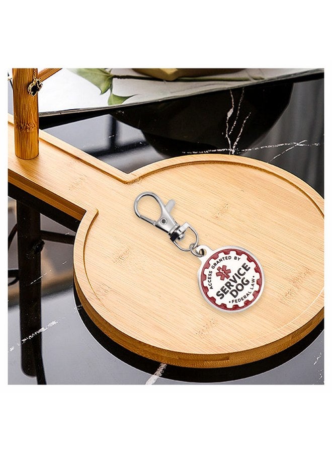 Consio Puppy Service Dog Tag, Double-Sided Emotional Support Animal ESA Red Medical Alert Symbol, 1/1.2 Inch Diameter, Double-Sided - Image 4