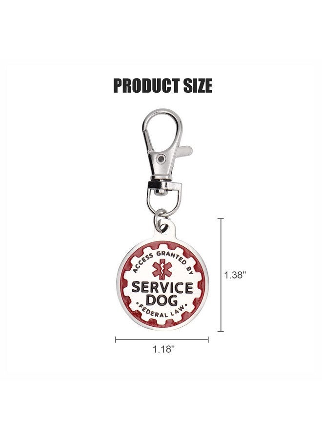 Consio Puppy Service Dog Tag, Double-Sided Emotional Support Animal ESA Red Medical Alert Symbol, 1/1.2 Inch Diameter, Double-Sided - Image 2