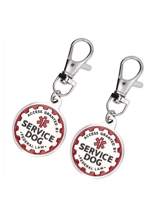 Consio Puppy Service Dog Tag, Double-Sided Emotional Support Animal ESA Red Medical Alert Symbol, 1/1.2 Inch Diameter, Double-Sided - Image 1