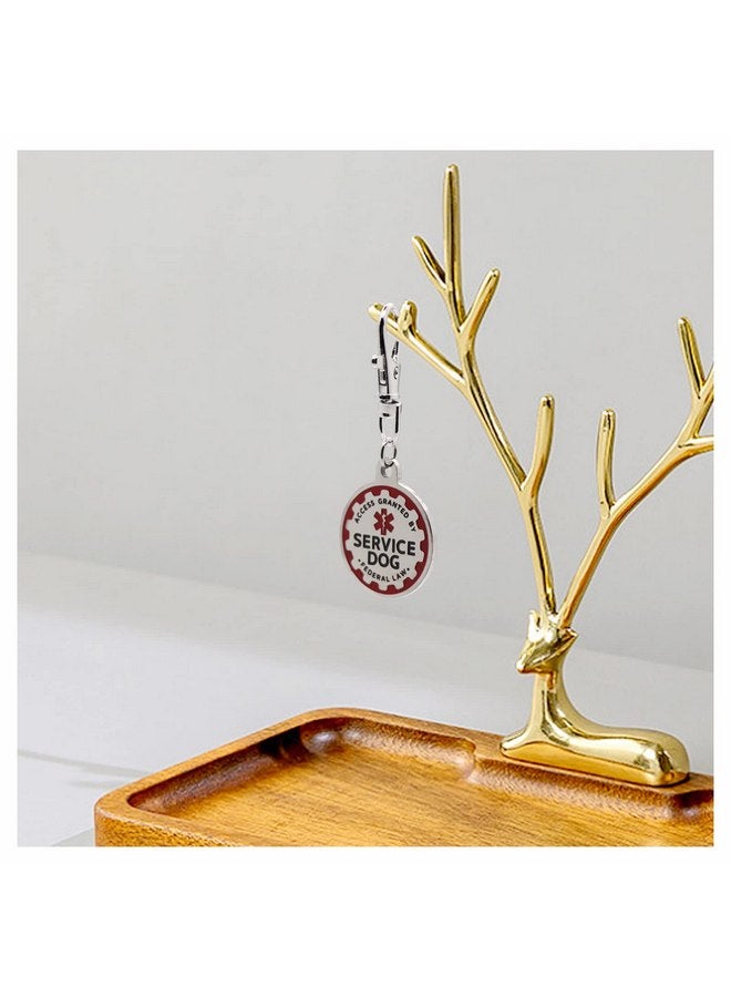 Consio Puppy Service Dog Tag, Double-Sided Emotional Support Animal ESA Red Medical Alert Symbol, 1/1.2 Inch Diameter, Double-Sided - Image 3