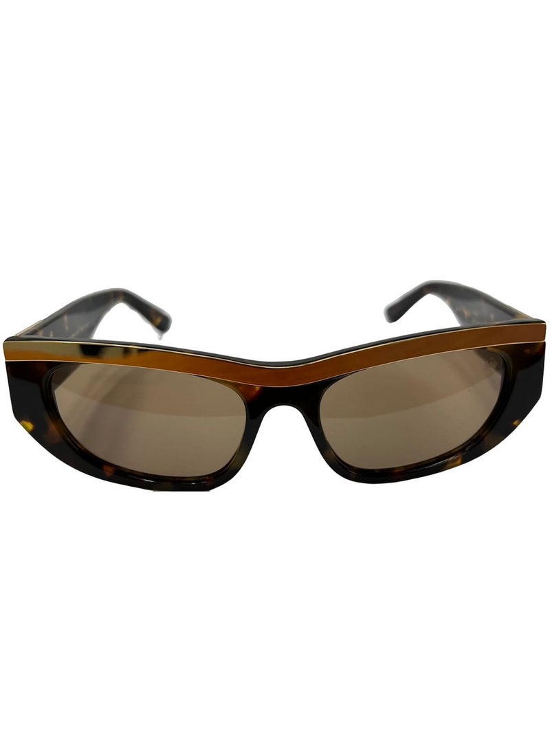 SOL.K Bosto-K Havana Sunglasses – Luxury Tortoiseshell Frame with Gold Accents & Brown Lenses, 400 UV Protection - Image 1