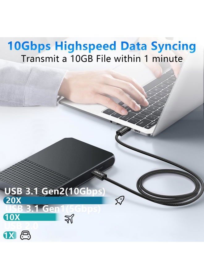 Cuxnoo USB C 3.2 Gen 2 Cable 6.6ft, 4K Video Display USB C-C Monitor Cable Support 100W Fast Charge and 10 Gbps Data Transfer for Type-C iPhone 15 Pro, MacBook Pro/Air, Chromebook, Matebook, Thinkpad - Image 3
