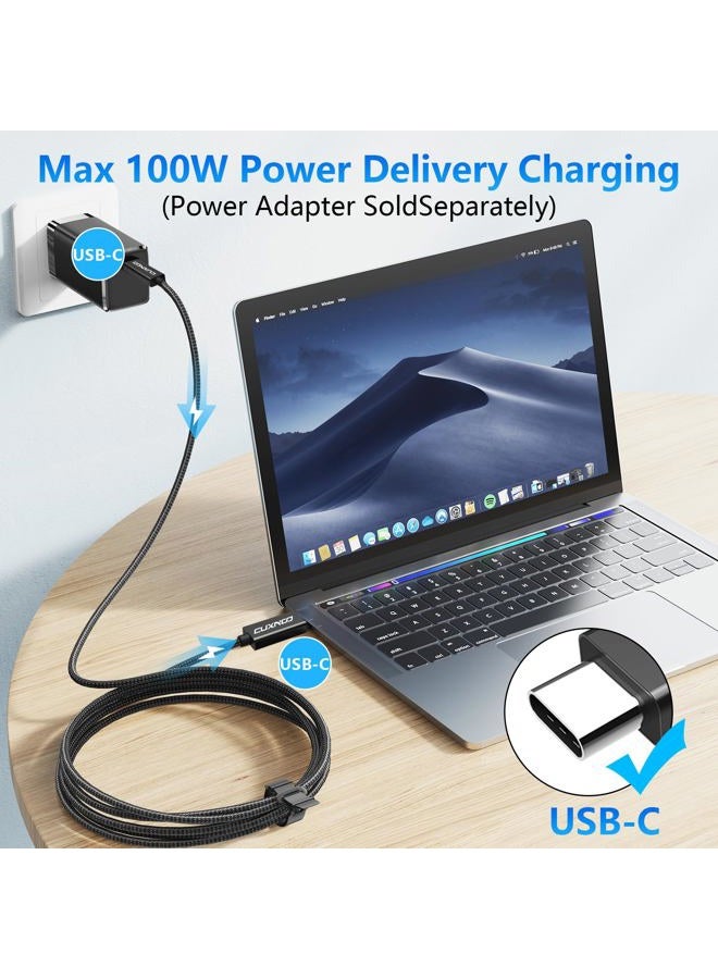 Cuxnoo USB C 3.2 Gen 2 Cable 6.6ft, 4K Video Display USB C-C Monitor Cable Support 100W Fast Charge and 10 Gbps Data Transfer for Type-C iPhone 15 Pro, MacBook Pro/Air, Chromebook, Matebook, Thinkpad - Image 4