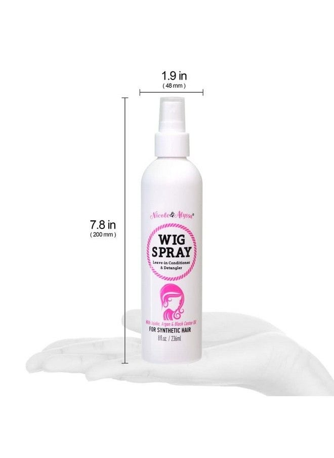 Nicole & Alyssa - Wig Spray For Synthetic Hair 8Oz Leavein Conditioner Detangler Moisturizer - Image 1
