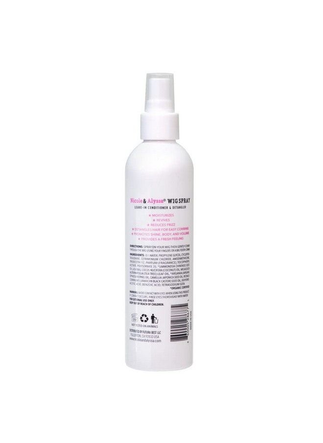 Nicole & Alyssa - Wig Spray For Synthetic Hair 8Oz Leavein Conditioner Detangler Moisturizer - Image 1