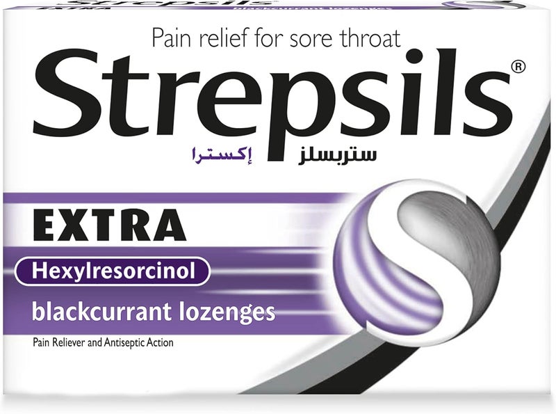 ستربسلز أقراص استحلاب STREPSILS بنكهة الكشمش الأسود لتهدئة الحلق 24 قطعة - Image 2