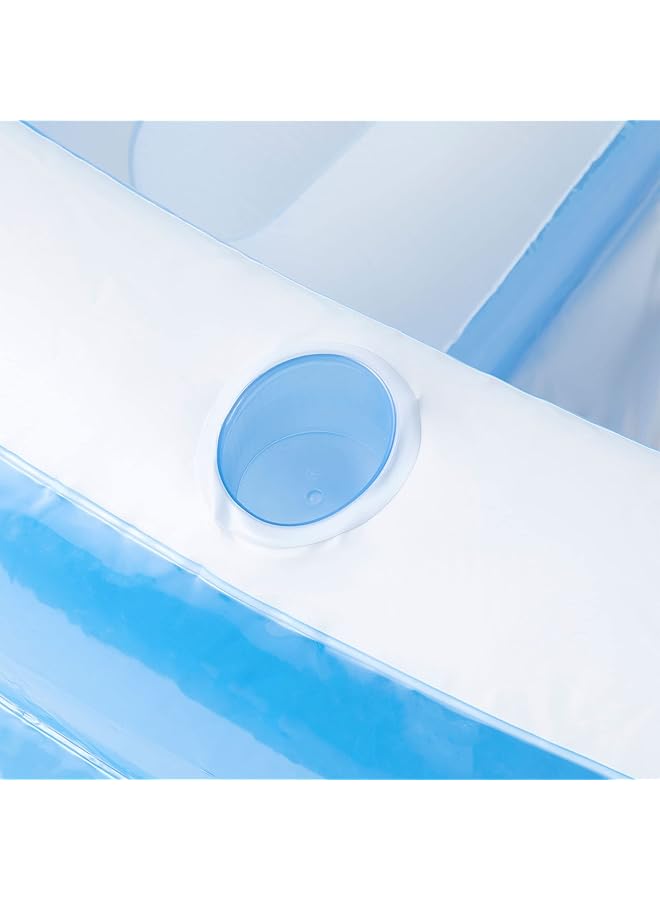 انتكس حوض سباحة عائلي قابل للنفخ بمساحة 90 بوصة × 86 بوصة × 31 بوصة للأعمار من 3 سنوات فما فوق - Image 5