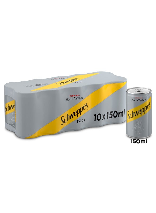 Schweppes Soda Water 10 x 150ml - Image 1