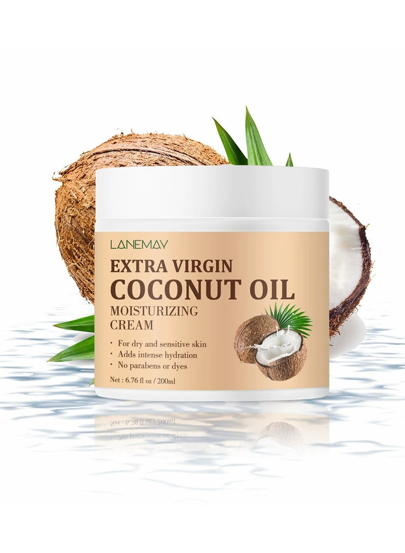 LANEMAY Coconut Body Lotion – Moisturizing Hydrating Skin Nourishing Cream, Softening Body Moisturizer Lotion - Image 1