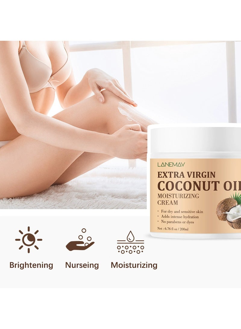 LANEMAY Coconut Body Lotion – Moisturizing Hydrating Skin Nourishing Cream, Softening Body Moisturizer Lotion - Image 2