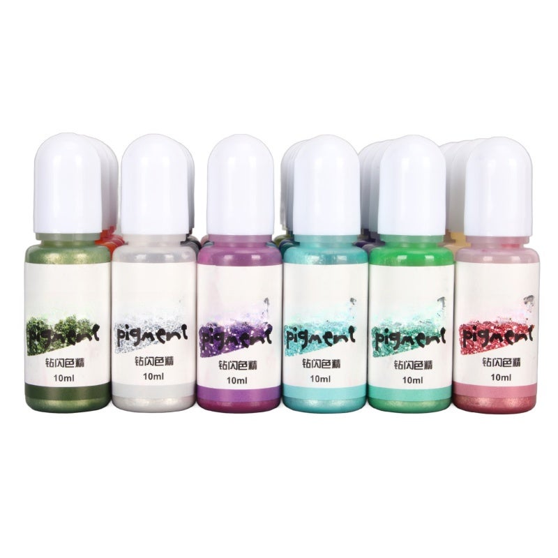 Epoxy Resin Pigment 24 Colors Nozzle Design - Easy To Use Liquid Epoxy Dye for Resin Jewelry Making, Crafts Decoration and DIY Production - Image 2