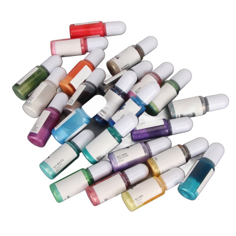 Epoxy Resin Pigment 24 Colors Nozzle Design - Easy To Use Liquid Epoxy Dye for Resin Jewelry Making, Crafts Decoration and DIY Production - Image 5