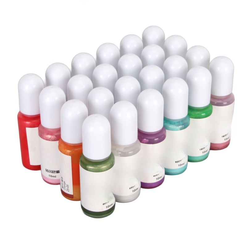 Epoxy Resin Pigment 24 Colors Nozzle Design - Easy To Use Liquid Epoxy Dye for Resin Jewelry Making, Crafts Decoration and DIY Production - Image 3