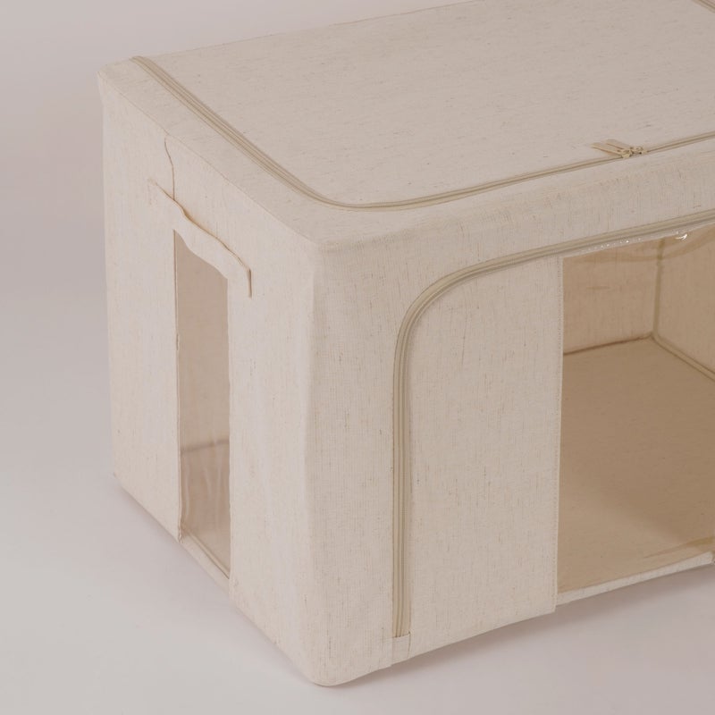 Homez Large Quilt Storage Organizer, Beige 62*20*44 Cm - Image 2