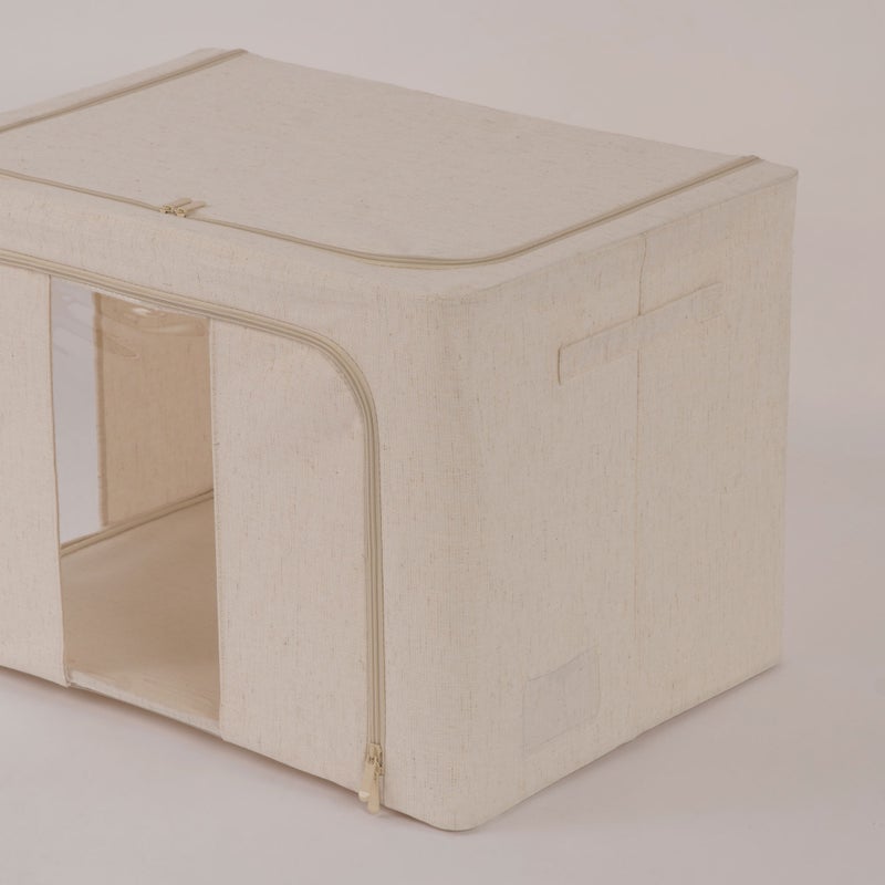 Homez Large Quilt Storage Organizer, Beige 62*20*44 Cm - Image 3