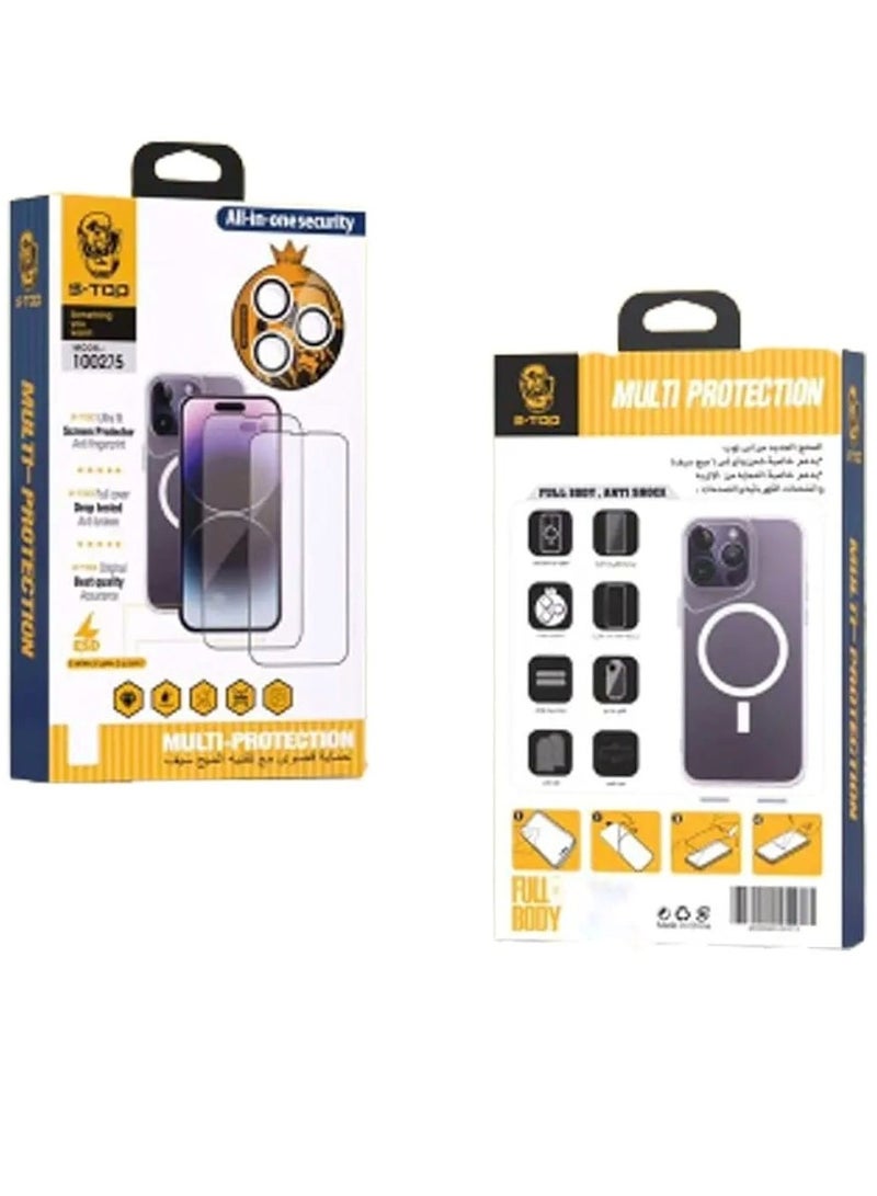 اس-توب حزمة الحماية المتكاملة 8 في 1 لهاتف آيفون 15 برو ماكس - Image 1
