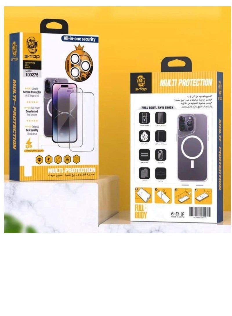 اس-توب حزمة الحماية المتكاملة 8 في 1 لهاتف آيفون 15 برو ماكس - Image 2