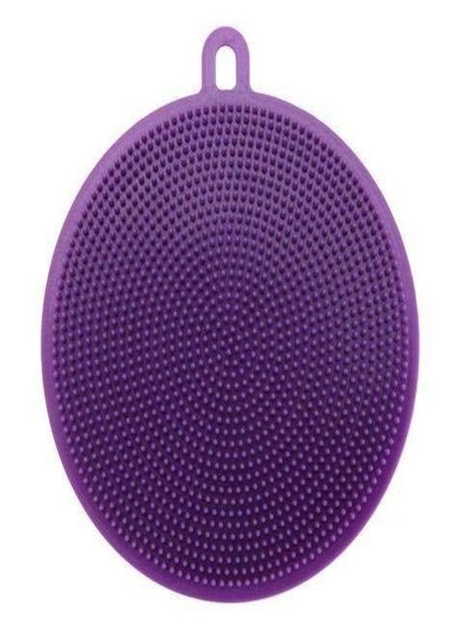 KPS إسفنجة غسيل الأطباق من السيليكون المضاد للبكتيريا من كي بي إس، فرشاة غسيل الفواكه والخضروات، وسادة تنظيف دائرية، أدوات غسيل أطباق متعددة الأغراض من السيليكون للمطبخ - (عبوة من 3 قطع) - Image 5