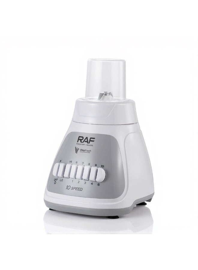 RAF 2-in-1 Electric Blender and Grinder with 1.5 Liter Large Jar, Stainless Steel Tool Head, Strong Motor Performance, Easy to Clean Parts, Perfect for Juices, Shakes, Spices, and Food Preparation - Image 4