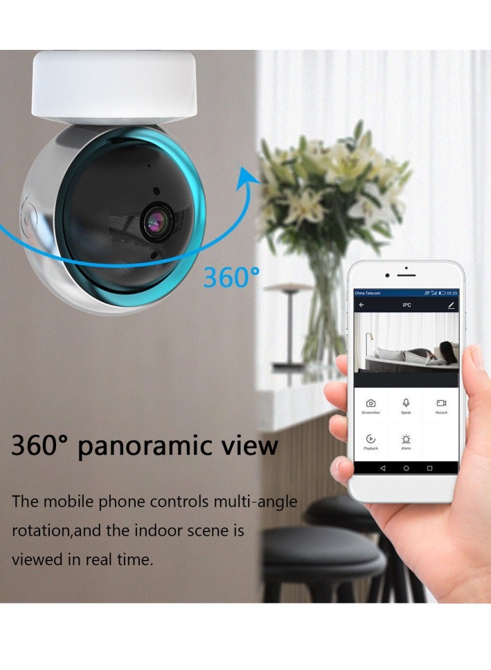 KHAJUL 360° Rotating Baby Security Camera with Motion Tracking & Zoom 5mp, Tuya App Remote Control , Night Vision, Wifi, Two-Way Talk - Image 2