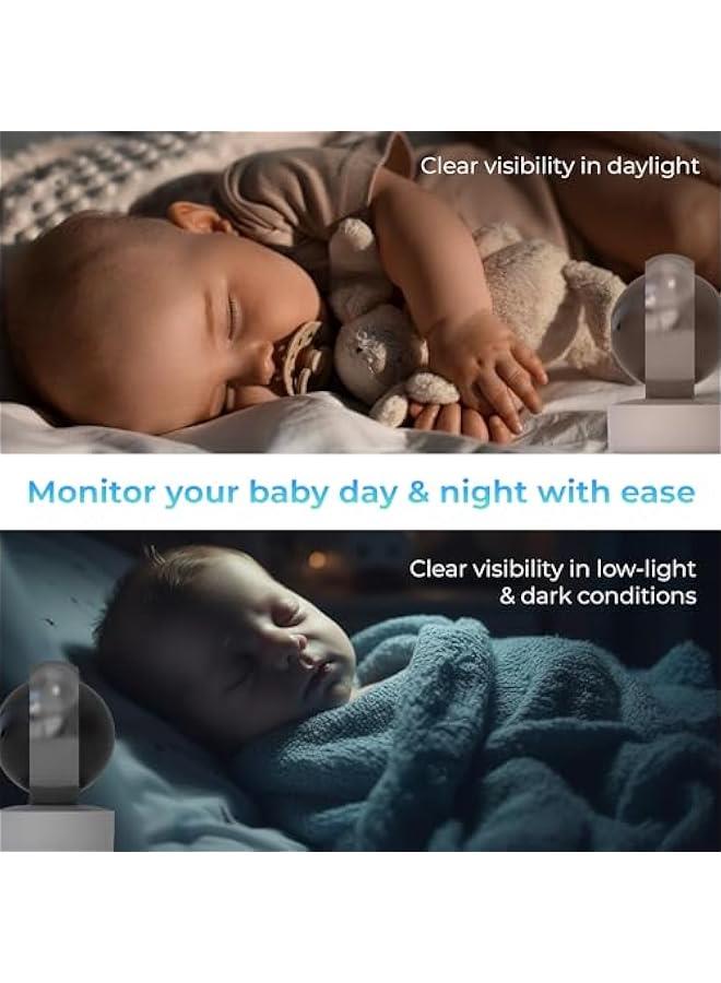 KHAJUL 360° Rotating Baby Security Camera with Motion Tracking & Zoom 5mp, Tuya App Remote Control , Night Vision, Wifi, Two-Way Talk - Image 5