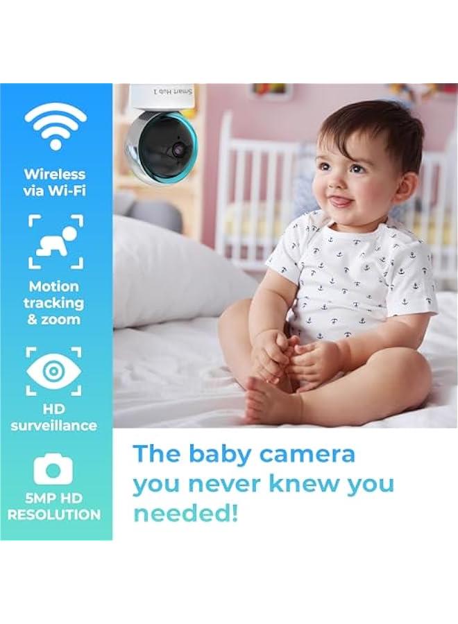 KHAJUL 360° Rotating Baby Security Camera with Motion Tracking & Zoom 5mp, Tuya App Remote Control , Night Vision, Wifi, Two-Way Talk - Image 3