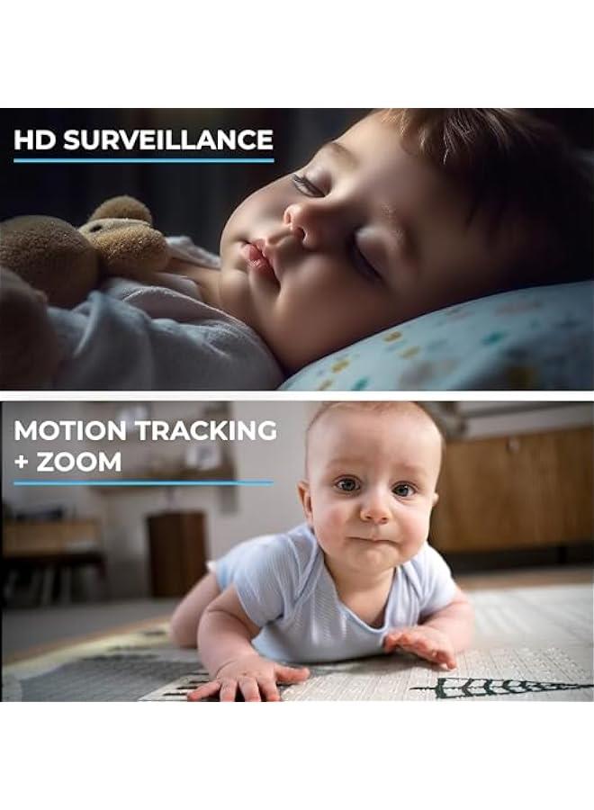 KHAJUL 360° Rotating Baby Security Camera with Motion Tracking & Zoom 5mp, Tuya App Remote Control , Night Vision, Wifi, Two-Way Talk - Image 4