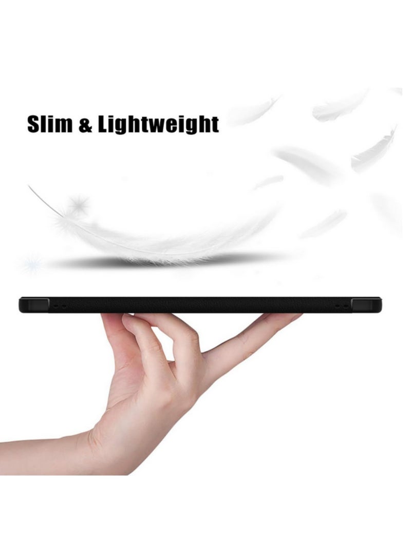 Auto Sleep Magnetic Stand Case for HUAWEI Honor Pad 9 2024 12.1 Inch HEY2-W09 HEY2-W19 Protective Cover with Smart Wake Sleep Function Durable PU Leather Slim Case for Honor Pad 9 Black - Image 3