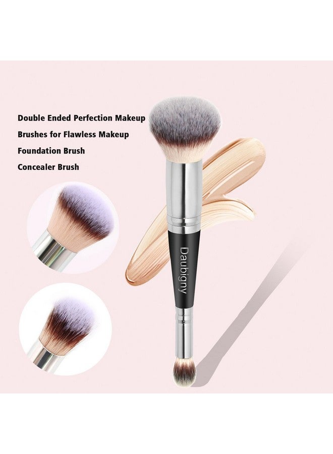 Daubigny Dualended Foundation Brush Concealer Brush Perfect For Any Look Premium Luxe Hair Rounded Taperd Flawless Brush Ideal For Liquid Cream Powderblendingconcealer - Image 4