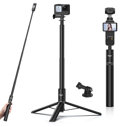 jusmo 59in Invisible Selfie Stick Tripod for Insta360 X5/X4/X3/ONE X2/GO 3s/DJI Osmo 360, ULANZI TT52 Extension Pole Adjustable Waterproof Handle Grip for GoPro, DJI Osmo Pocket 3 Action 5 Pro/4 - Image 1