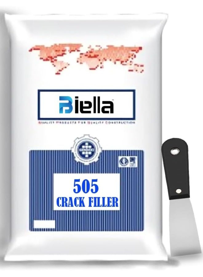 Biella Crack Filler 1.5Kg Premium Repair Solution For Walls Ceilings And Surfaces Easy Application Durable Finish With 1Inch Scraper - Image 1