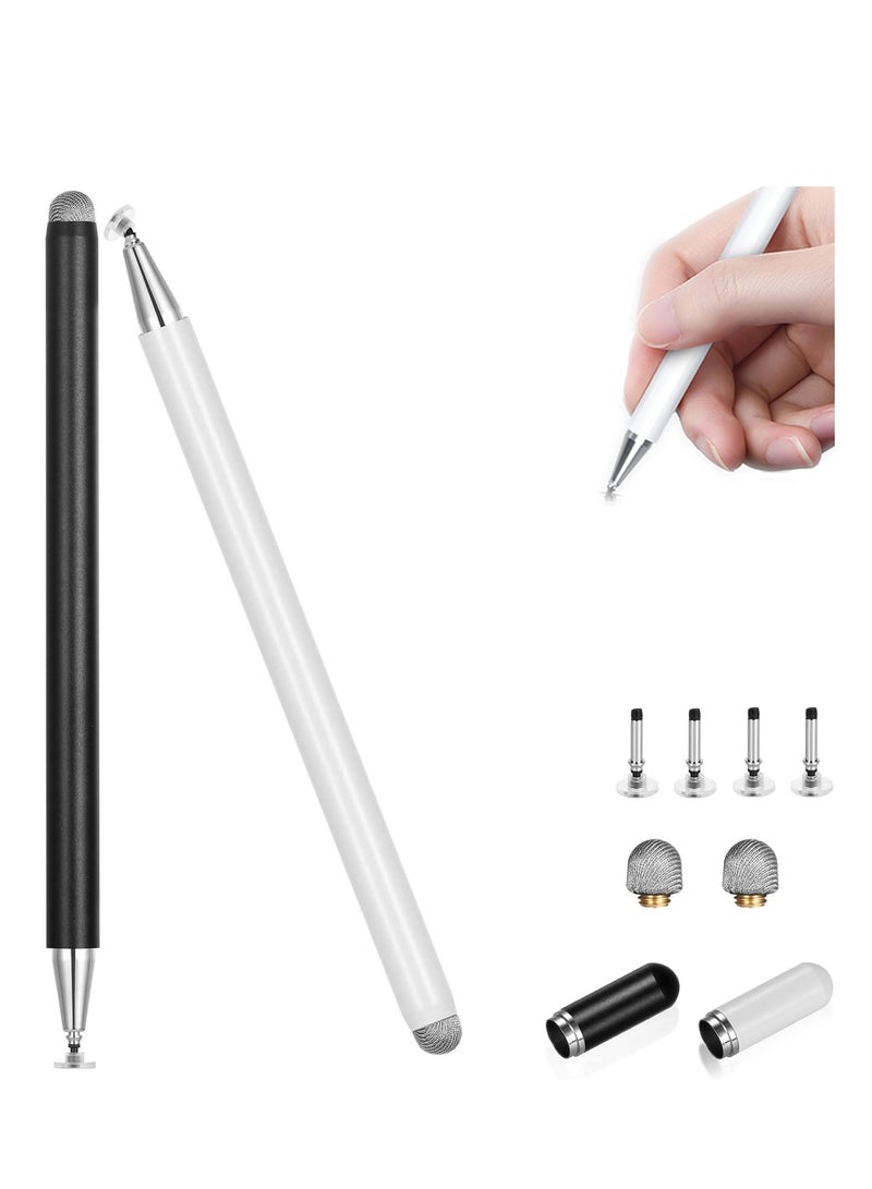 SYOSI Stylus Pens for iPad, Touch Screens Pencils High Sensitivity Disc & Fiber Tip Universal with Magnetic Cap iPhone, Android, Microsoft Tablets Kid Student Drawing Writing - Image 1