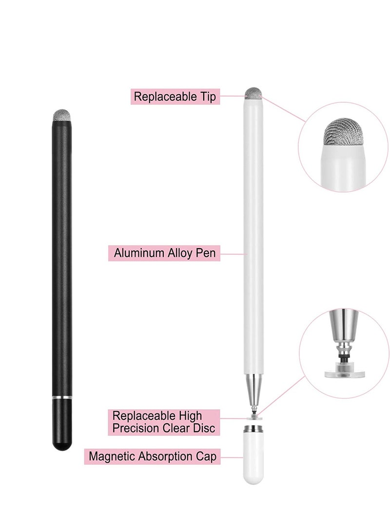 SYOSI Stylus Pens for iPad, Touch Screens Pencils High Sensitivity Disc & Fiber Tip Universal with Magnetic Cap iPhone, Android, Microsoft Tablets Kid Student Drawing Writing - Image 4