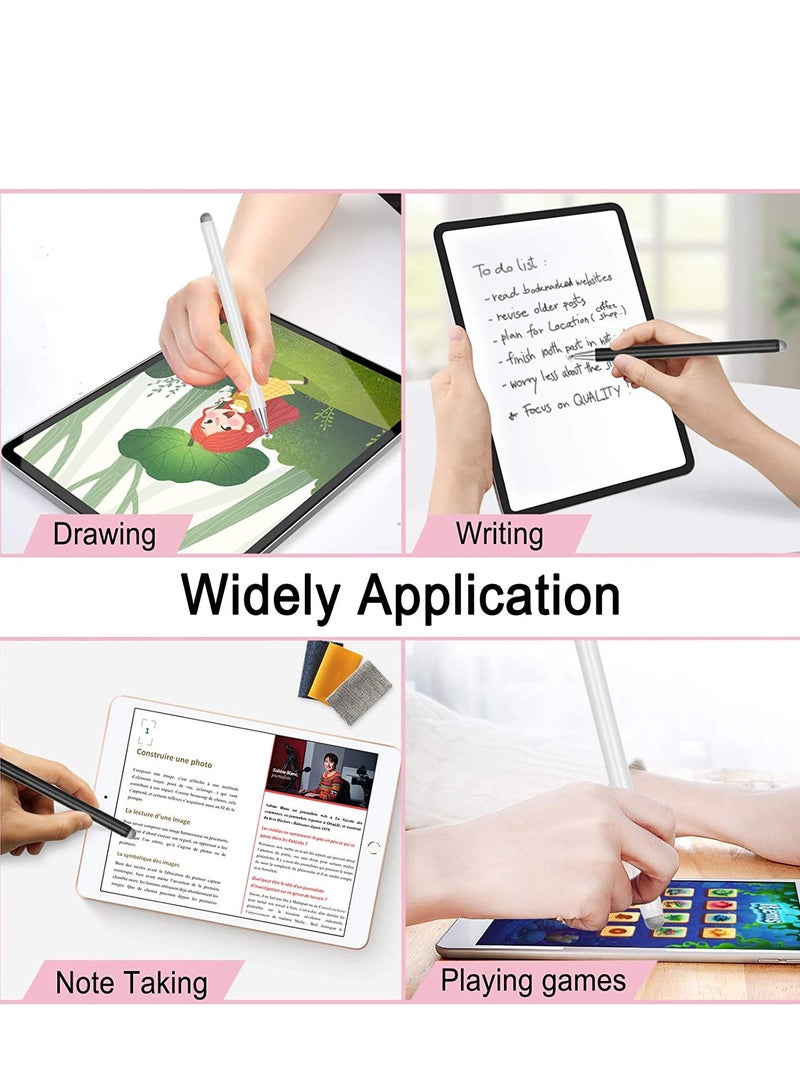SYOSI Stylus Pens for iPad, Touch Screens Pencils High Sensitivity Disc & Fiber Tip Universal with Magnetic Cap iPhone, Android, Microsoft Tablets Kid Student Drawing Writing - Image 3