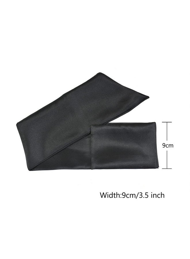 YTBYT Wig Grip Band Soft Satin Scarf Fashion Headbands For Lace Frontal Wigs Fixing Makeup Sports Yoga Facial (1 Piece Black) - Image 4