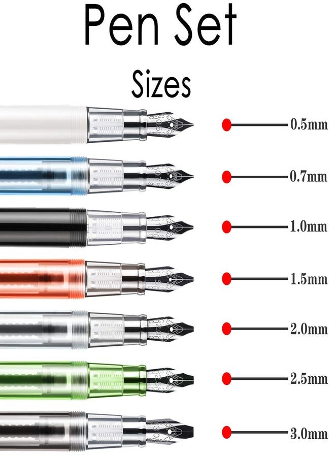 GC QUILL GCQUILL Calligraphy Set Fountain Pens 7 Different Size Nibs and 36 Assorted Ink Cartridges Kit for Calligraphy Lettering - Complete Easy Learning Set for Beginners F736 - Image 5